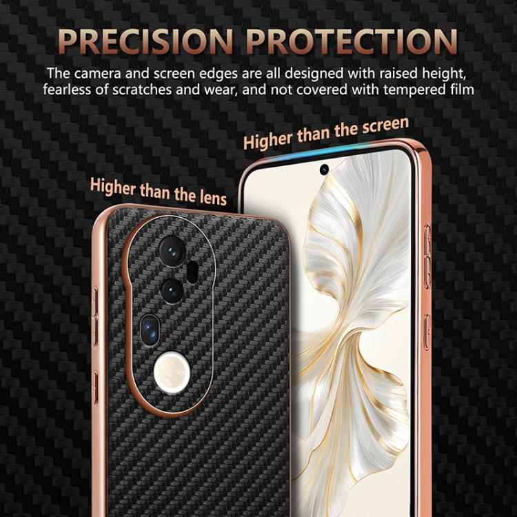 For vivo S20 Pro AZNS Electroplated Edge Carbon Fiber Texture Phone Case