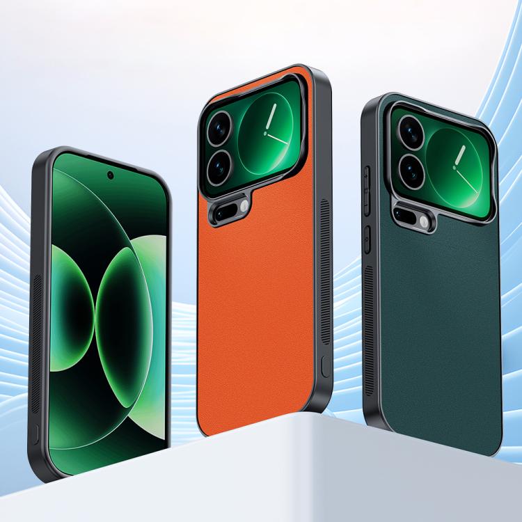 For Xiaomi 17 Pro Max Ultra-thin Plain Skin Leather Phone Case