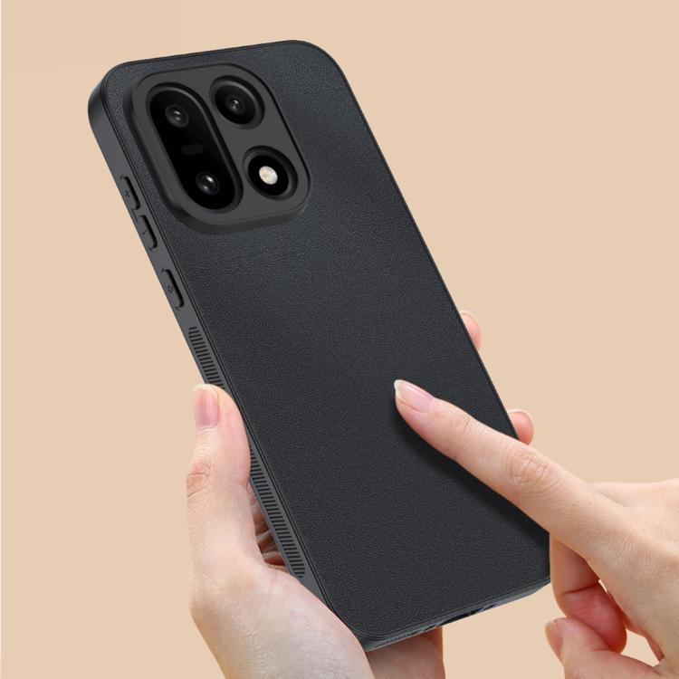 For OnePlus 15 Ultra-thin Plain Skin Leather Phone Case