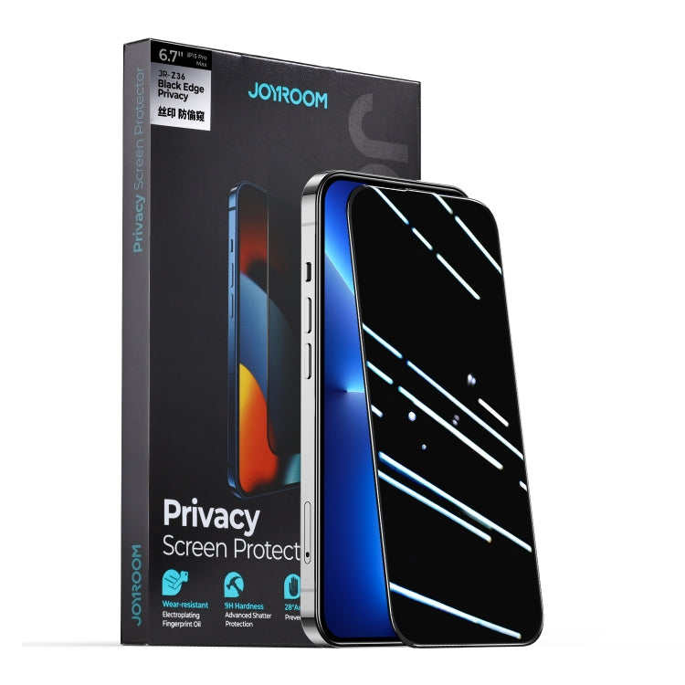 For iPhone 15 Pro JOYROOM Knight Series 2.5D Full Screen Privacy Tempered Film