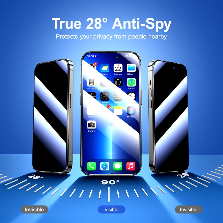 For iPhone 15 JOYROOM Knight Series 2.5D Full Screen Privacy Tempered Film