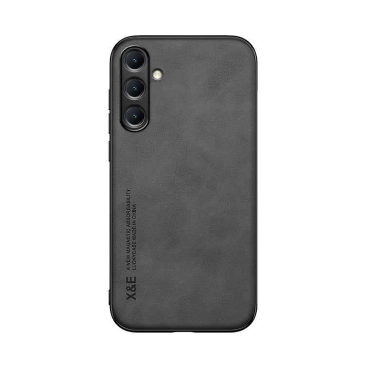 For Samsung Galaxy A16 4G Skin Feel Magnetic Leather Back Phone Case