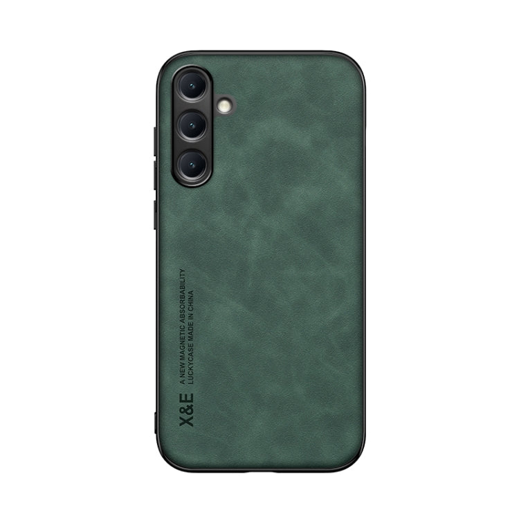 For Samsung Galaxy A16 4G Skin Feel Magnetic Leather Back Phone Case
