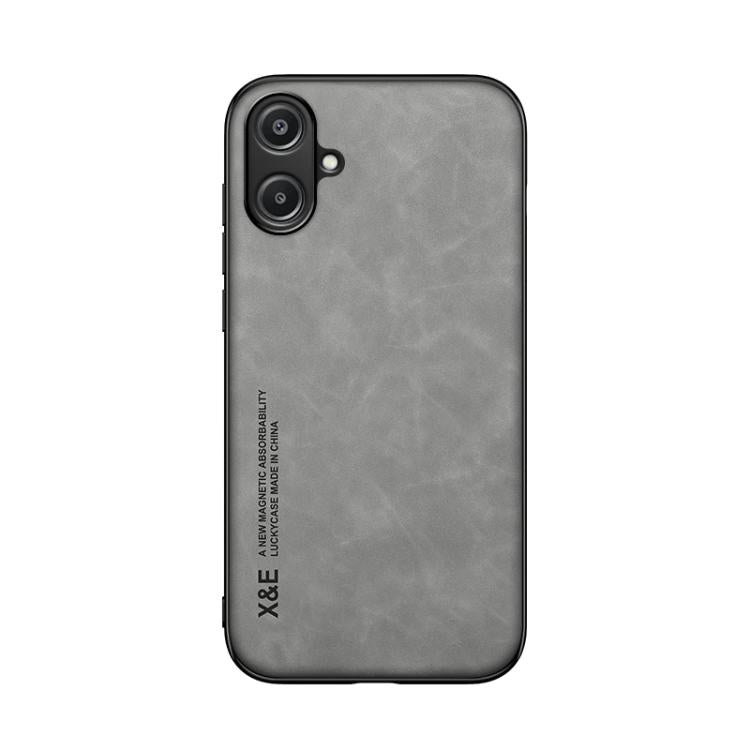 For Samsung Galaxy A06 5G Skin Feel Magnetic Leather Back Phone Case