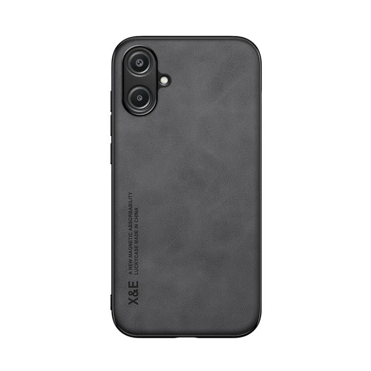 For Samsung Galaxy A06 5G Skin Feel Magnetic Leather Back Phone Case