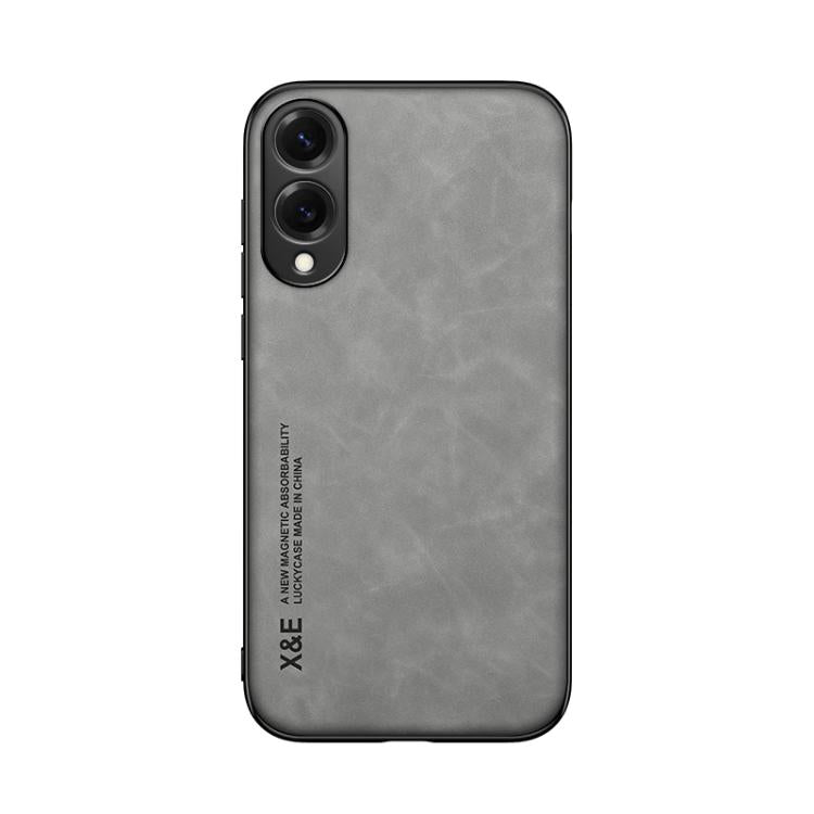 For Samsung Galaxy S25 Edge 5G Skin Feel Magnetic Leather Back Phone Case