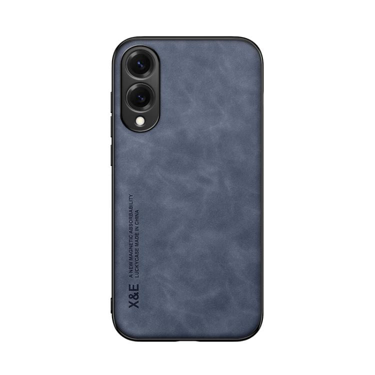 For Samsung Galaxy S25 Edge 5G Skin Feel Magnetic Leather Back Phone Case