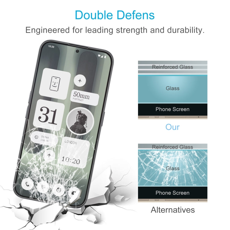 For Nothing Phone 2a Plus 50pcs 3D 0.3mm Fine Hole High Aluminum Tempered Glass Film