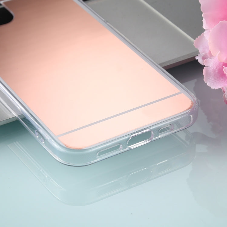 For iPhone 12 mini TPU + Acrylic Luxury Plating Mirror Phone Case Cover