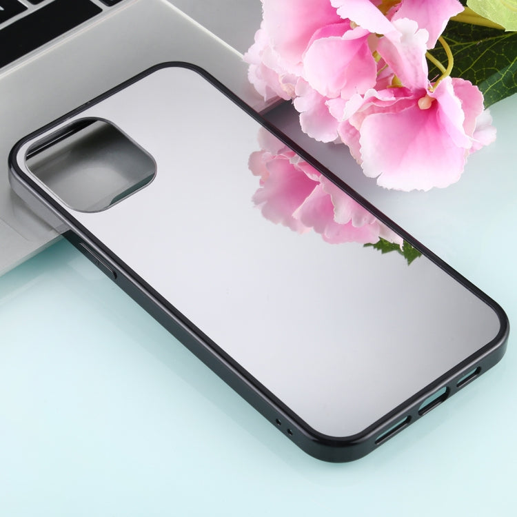 For iPhone 12 mini TPU + Acrylic Luxury Plating Mirror Phone Case Cover