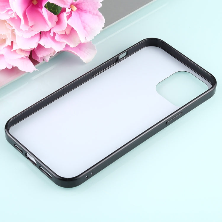 For iPhone 12 mini TPU + Acrylic Luxury Plating Mirror Phone Case Cover
