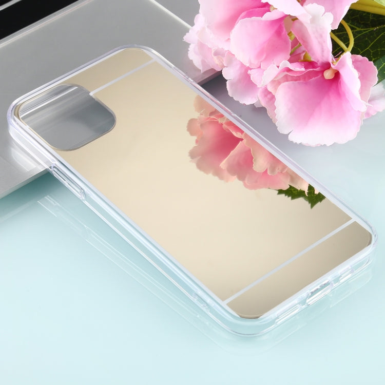 For iPhone 12 / 12 Pro TPU + Acrylic Luxury Plating Mirror Phone Case Cover