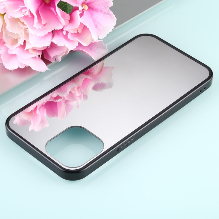 For iPhone 12 / 12 Pro TPU + Acrylic Luxury Plating Mirror Phone Case Cover