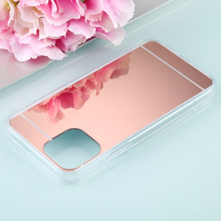 For iPhone 12 Pro Max TPU + Acrylic Luxury Plating Mirror Phone Case Cover