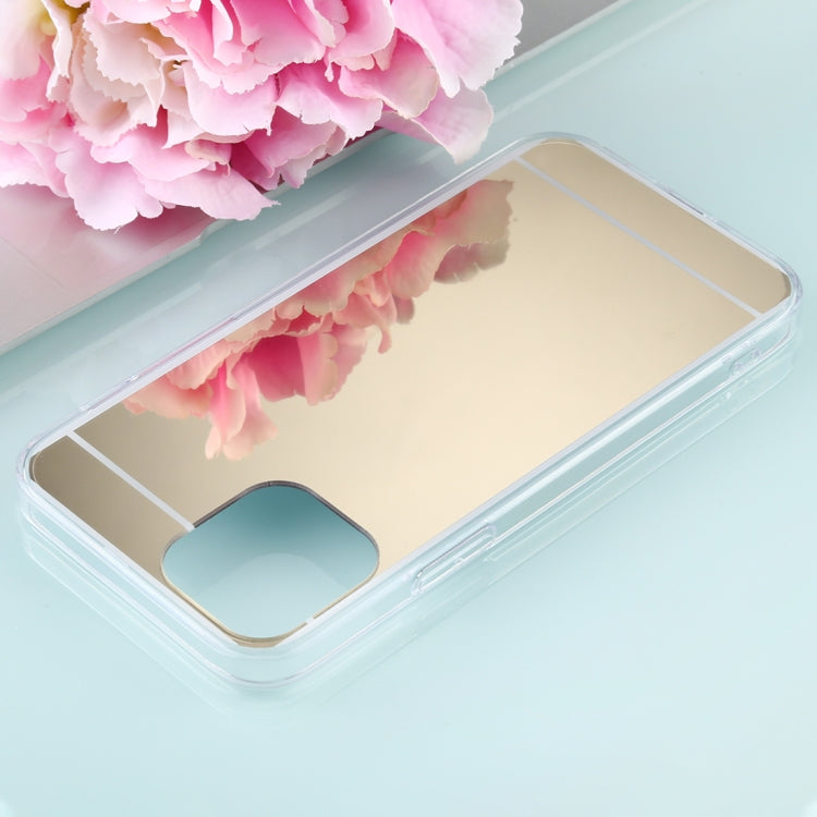 For iPhone 12 Pro Max TPU + Acrylic Luxury Plating Mirror Phone Case Cover