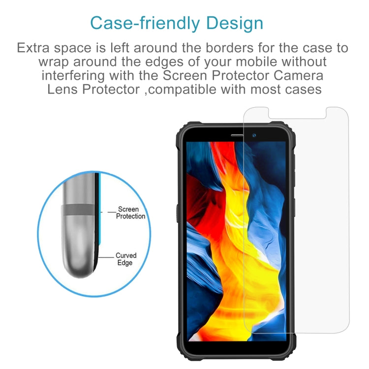 For Oukitel G2 50pcs 3D 0.3mm Fine Hole High Aluminum Tempered Glass Film