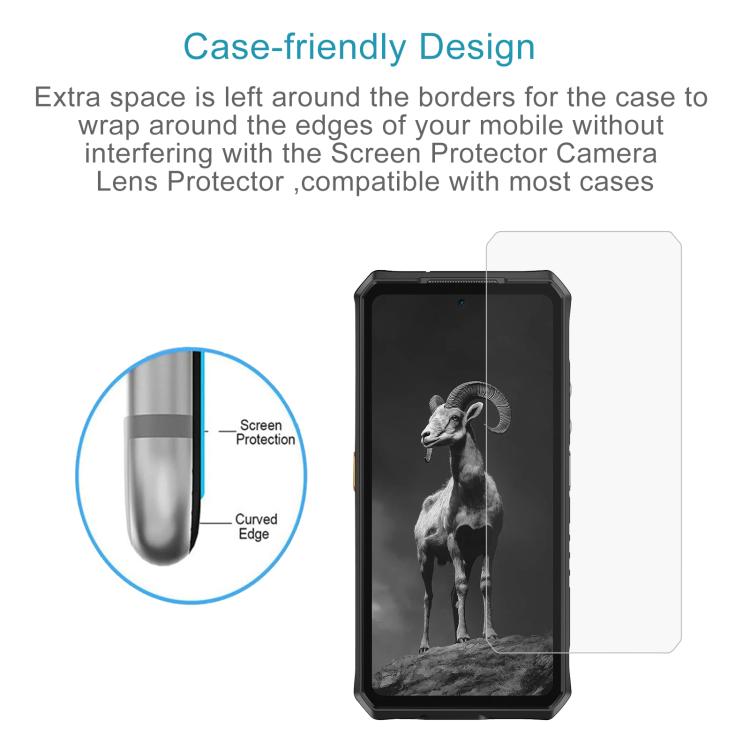 For Ulefone Armor 28 Pro 50pcs 3D 0.3mm Fine Hole High Aluminum Tempered Glass Film