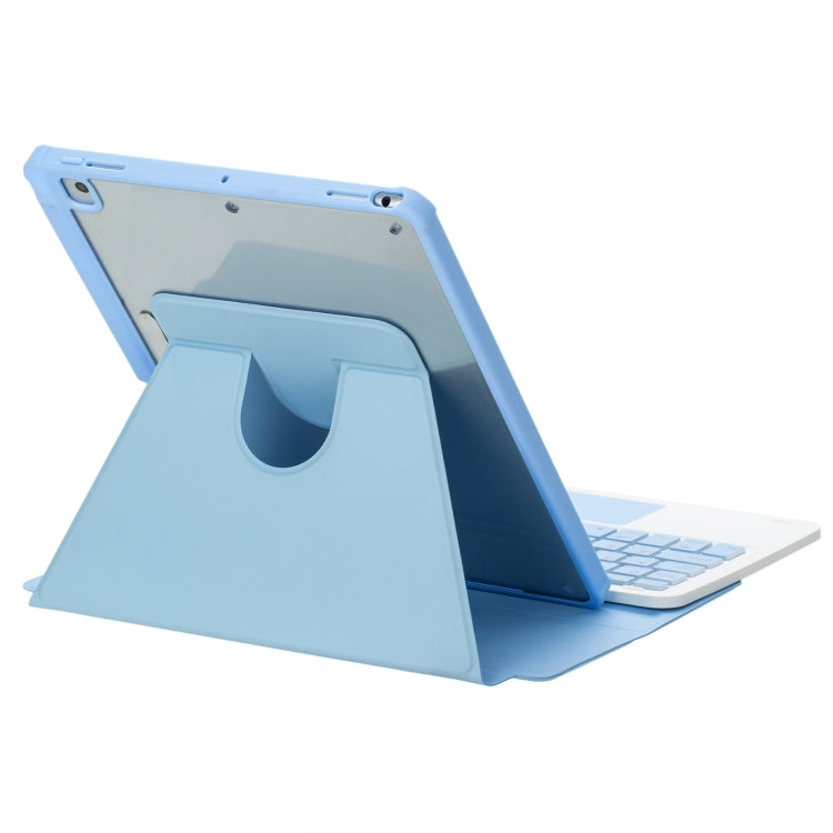For iPad Pro 11 2024 L13-A 360 Rotation Acrylic Transparent Bluetooth Keyboard Leather Case With Touch Control