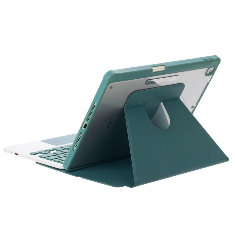 For iPad Pro 11 2024 L13-A 360 Rotation Acrylic Transparent Bluetooth Keyboard Leather Case With Touch Control