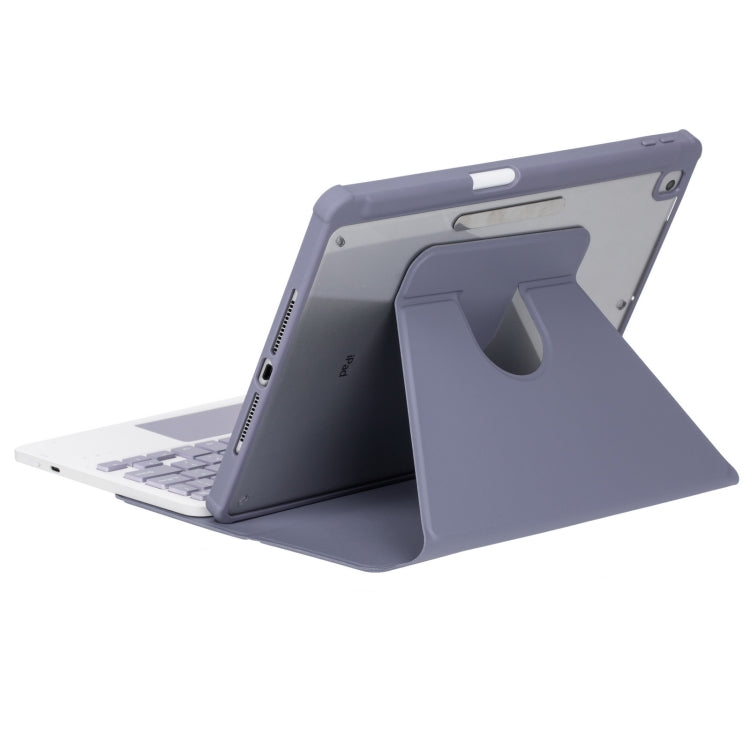 For iPad Pro 11 2024 L13-A 360 Rotation Acrylic Transparent Bluetooth Keyboard Leather Case With Touch Control