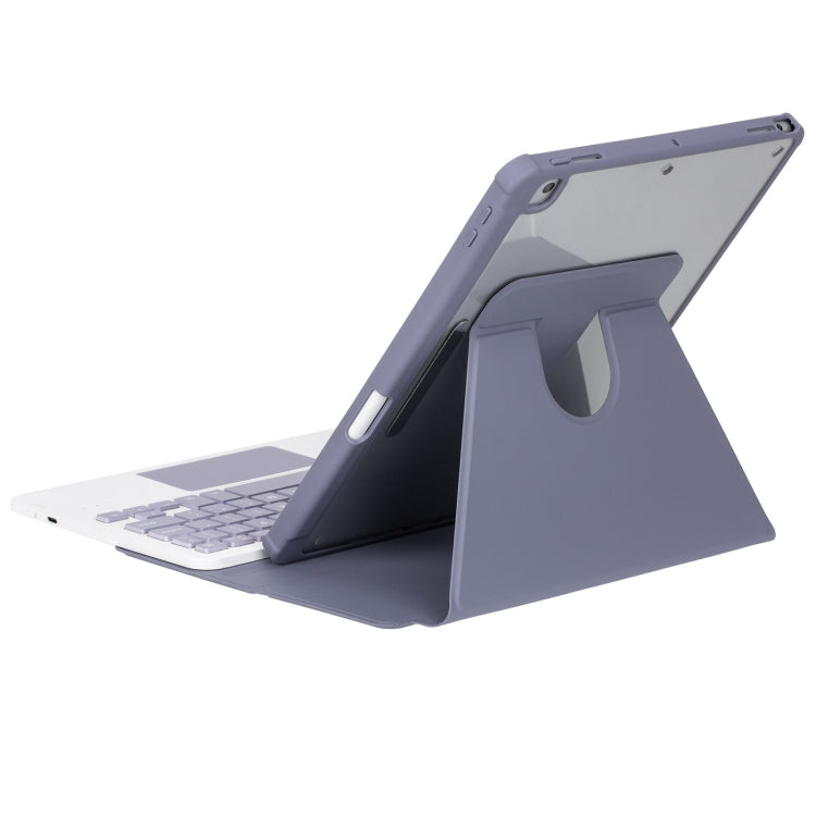 For iPad Pro 11 2024 L13-A 360 Rotation Acrylic Transparent Bluetooth Keyboard Leather Case With Touch Control