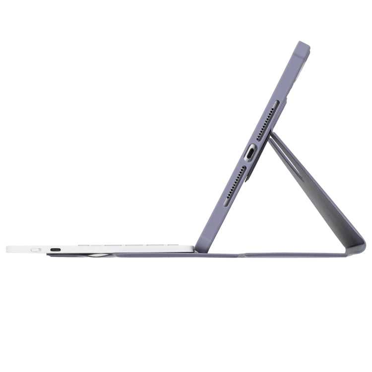 For iPad Pro 11 2024 L13-A 360 Rotation Acrylic Transparent Bluetooth Keyboard Leather Case With Touch Control