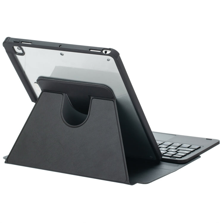 For iPad Pro 11 2024 L13-AS 360 Rotation Acrylic Transparent Bluetooth Keyboard Leather Case With Touch Control / Backlight
