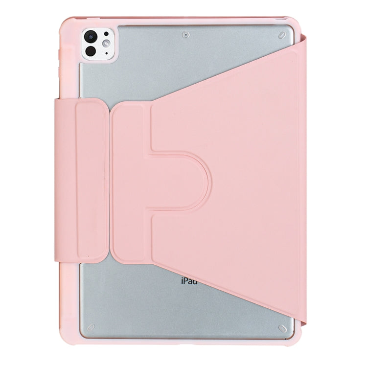 For iPad Pro 11 2024 L13-AS 360 Rotation Acrylic Transparent Bluetooth Keyboard Leather Case With Touch Control / Backlight