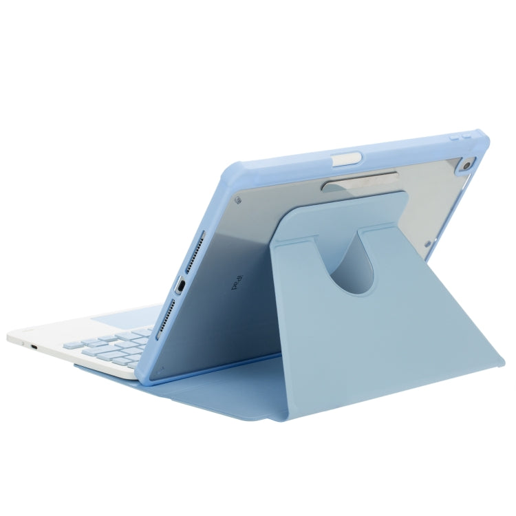 For iPad Pro 11 2024 L13-AS 360 Rotation Acrylic Transparent Bluetooth Keyboard Leather Case With Touch Control / Backlight