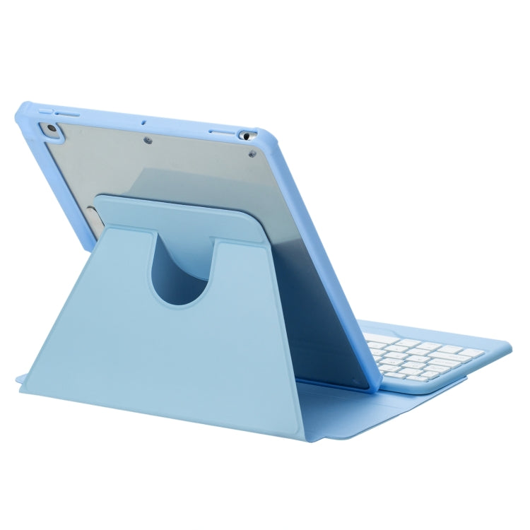 For iPad Pro 11 2024 L13-B 360 Rotation Acrylic Transparent Bluetooth Keyboard Leather Case