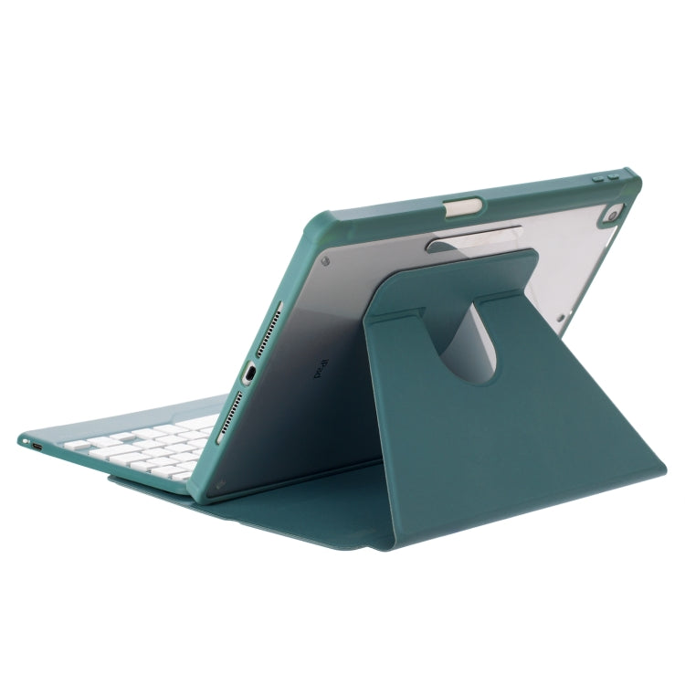 For iPad Pro 11 2024 L13-BS 360 Rotation Acrylic Transparent Bluetooth Keyboard Leather Case with Backlight