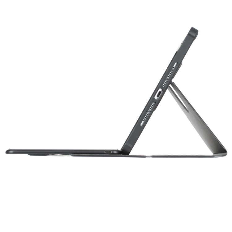 For iPad Pro 11 2024 YL13 360 Rotation Acrylic Transparent Round Keycap Bluetooth Keyboard Leather Case