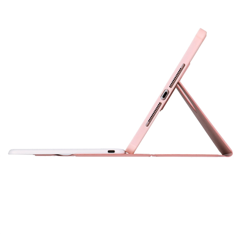 For iPad Pro 11 2024 YL13 360 Rotation Acrylic Transparent Round Keycap Bluetooth Keyboard Leather Case