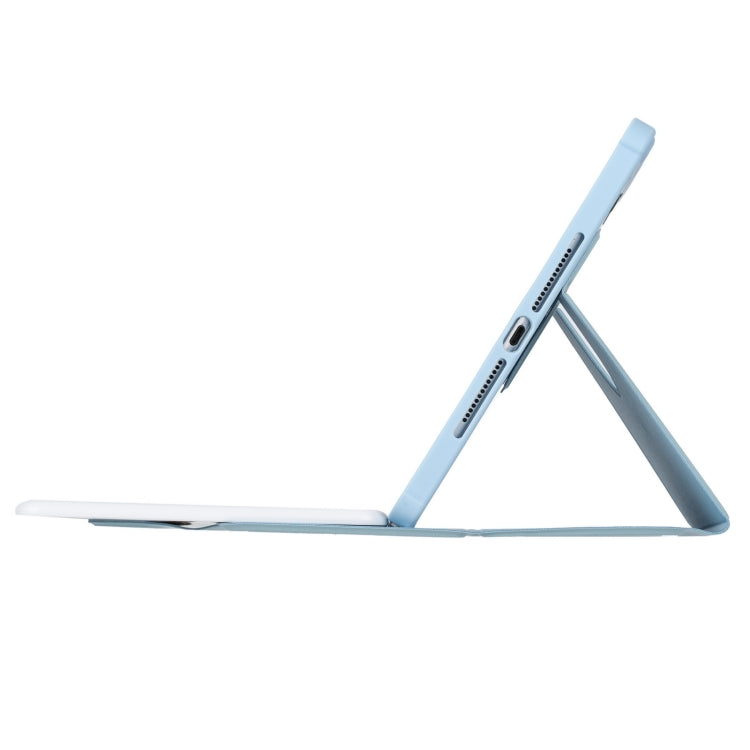 For iPad Pro 11 2024 YL13 360 Rotation Acrylic Transparent Round Keycap Bluetooth Keyboard Leather Case