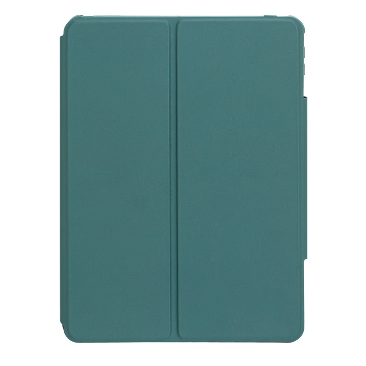 For iPad Pro 11 2024 YL13 360 Rotation Acrylic Transparent Round Keycap Bluetooth Keyboard Leather Case