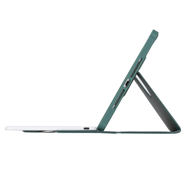 For iPad Pro 11 2024 YL13 360 Rotation Acrylic Transparent Round Keycap Bluetooth Keyboard Leather Case