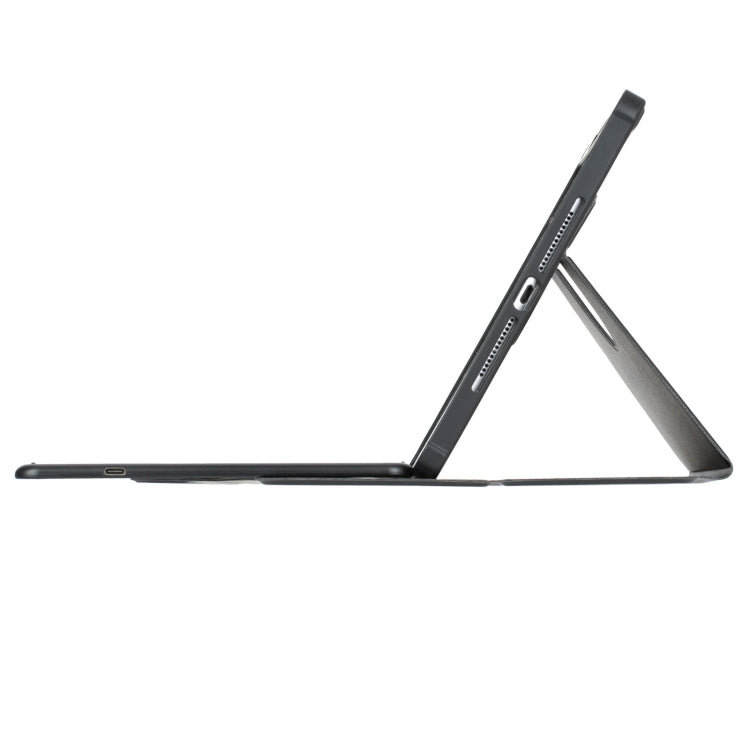 For iPad Pro 11 2024 YL13-A 360 Rotation Acrylic Transparent Round Keycap Bluetooth Keyboard Leather Case With Touch Control