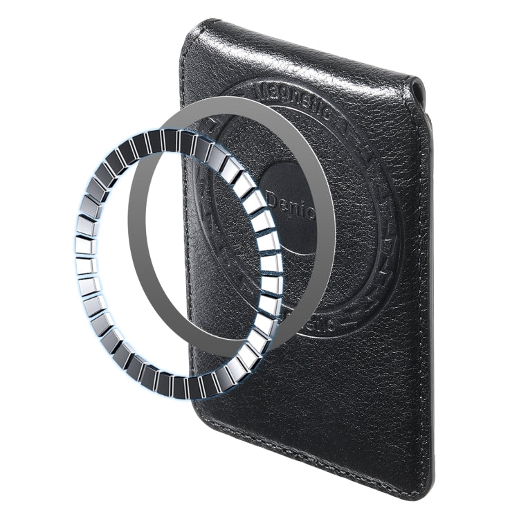 Denior V14 MagSafe Magnetic Phone Genuine Leather Card Sleeve