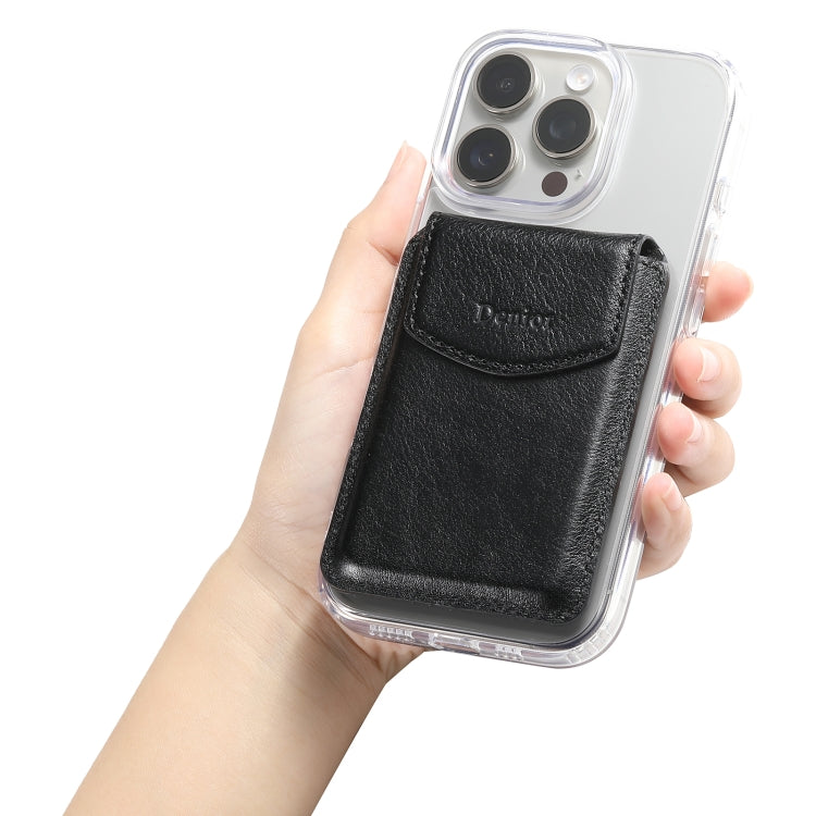 Denior V14 MagSafe Magnetic Phone Genuine Leather Card Sleeve