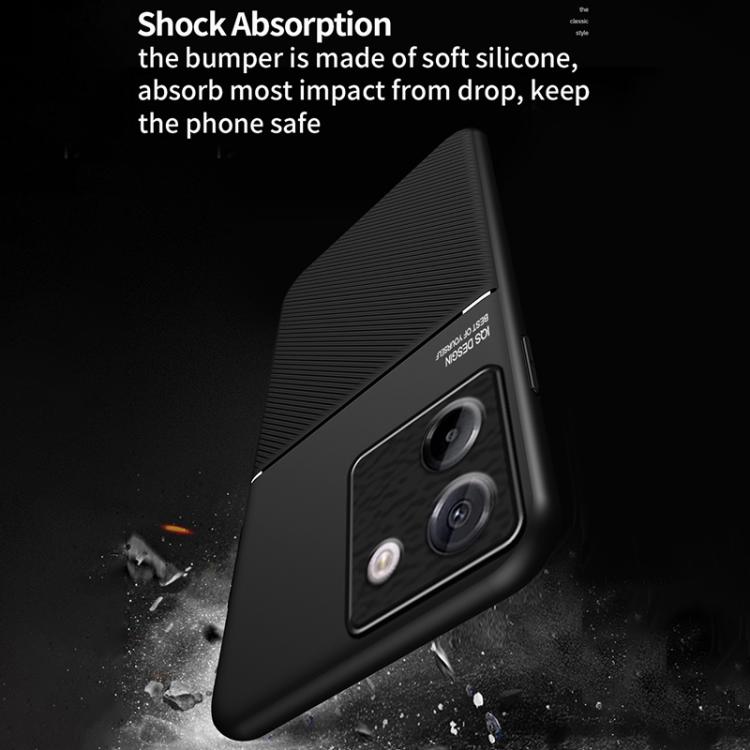 For Xiaomi Poco M7 Pro 5G Classic Tilt Strip Grain Magnetic PC Hybrid TPU Phone Case