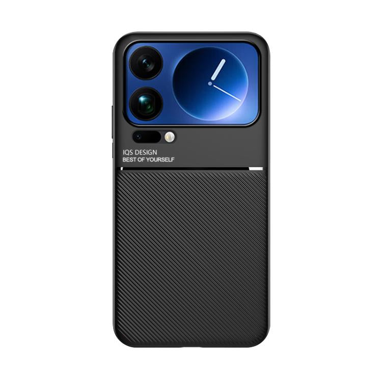 For Xiaomi 17 Pro Max Classic Tilt Strip Grain Magnetic PC Hybrid TPU Phone Case