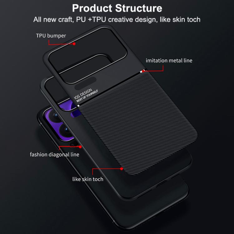 For Xiaomi 17 Pro Max Classic Tilt Strip Grain Magnetic PC Hybrid TPU Phone Case