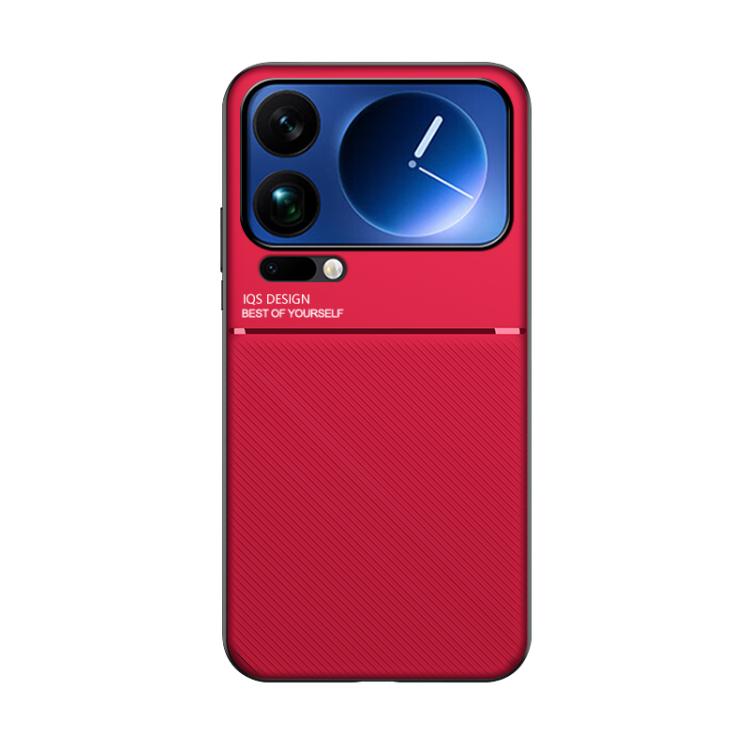 For Xiaomi 17 Pro Max Classic Tilt Strip Grain Magnetic PC Hybrid TPU Phone Case