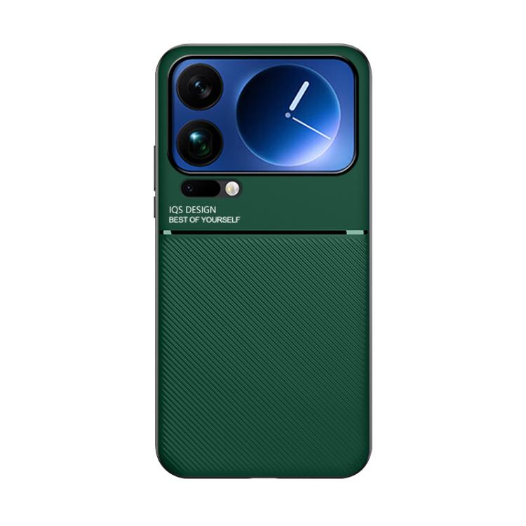 For Xiaomi 17 Pro Max Classic Tilt Strip Grain Magnetic PC Hybrid TPU Phone Case