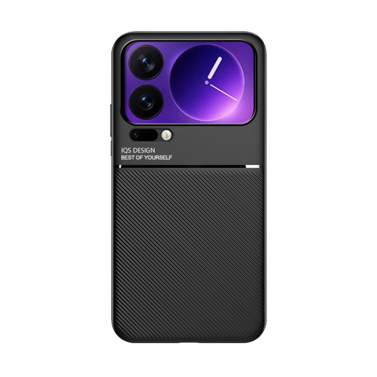 For Xiaomi 17 Pro Classic Tilt Strip Grain Magnetic PC Hybrid TPU Phone Case