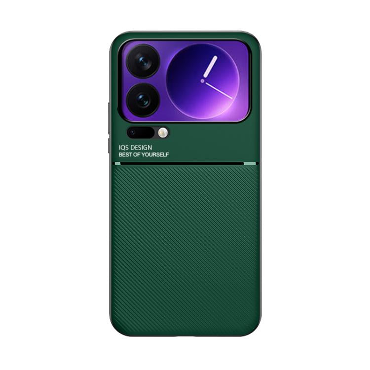 For Xiaomi 17 Pro Classic Tilt Strip Grain Magnetic PC Hybrid TPU Phone Case