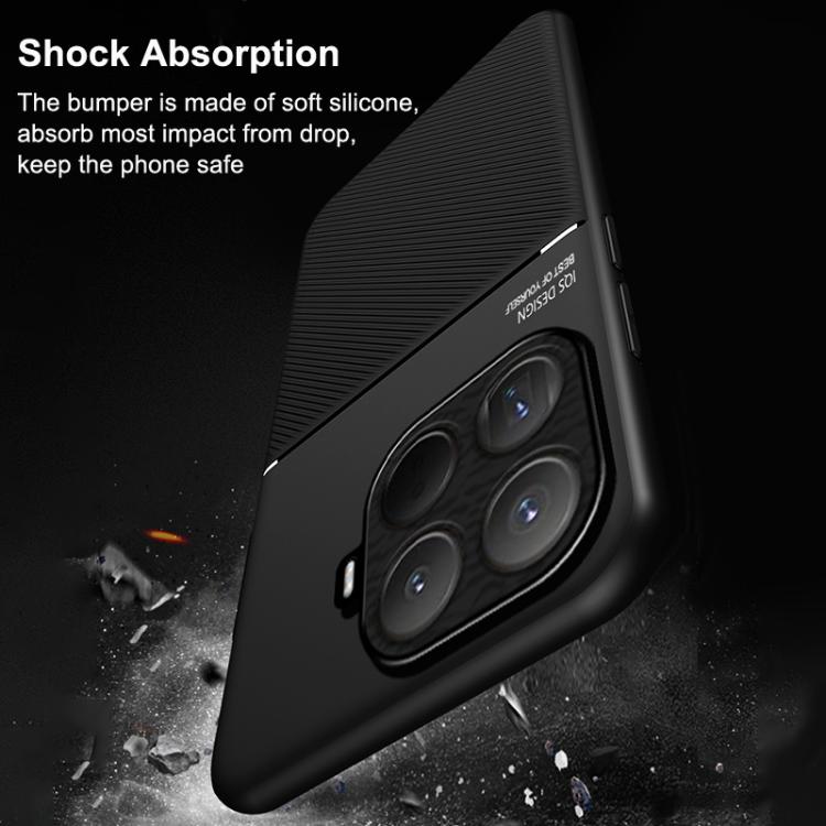 For Xiaomi 15T 5G Classic Tilt Strip Grain Magnetic PC Hybrid TPU Phone Case