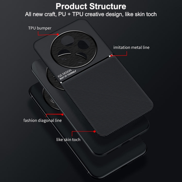 For Redmi 14C 4G Classic Tilt Strip Grain Magnetic PC Hybrid TPU Phone Case