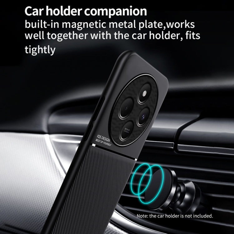 For Redmi 14C 4G Classic Tilt Strip Grain Magnetic PC Hybrid TPU Phone Case