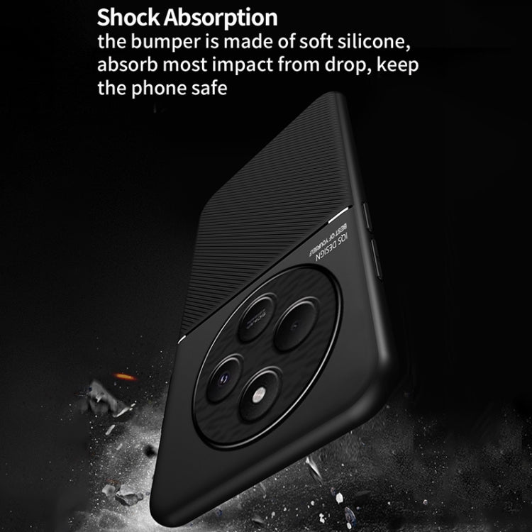 For Redmi 14C 4G Classic Tilt Strip Grain Magnetic PC Hybrid TPU Phone Case